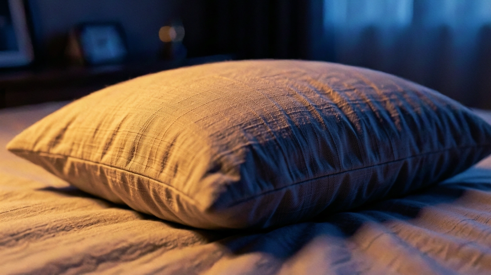 Atmosphärische Schlafumgebung im Übergang zum Morgenlicht